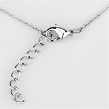 Alamode Rhodium Brass Necklace with Synthetic Pearl in White - Alamode