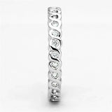 Alamode Rhodium Brass Ring with AAA Grade CZ in Clear - Alamode - Flyclothing LLC