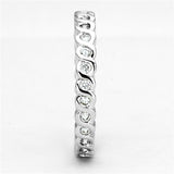 Alamode Rhodium Brass Ring with AAA Grade CZ in Clear - Alamode
