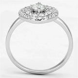 Alamode Rhodium Brass Ring with AAA Grade CZ in Clear - Alamode - Flyclothing LLC