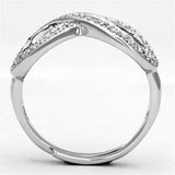 Alamode Rhodium Brass Ring with AAA Grade CZ in Clear - Alamode - Flyclothing LLC