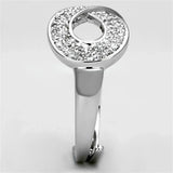 Alamode Rhodium Brass Ring with AAA Grade CZ in Clear - Alamode - Flyclothing LLC