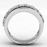 Alamode Rhodium Brass Ring with AAA Grade CZ in Black Diamond - Alamode - Flyclothing LLC