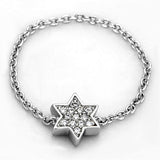 Alamode Rhodium Brass Ring with AAA Grade CZ in Clear - Alamode