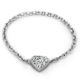 Alamode Rhodium Brass Ring with AAA Grade CZ in Clear - Alamode - Flyclothing LLC