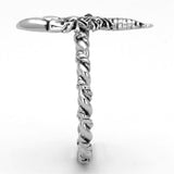 Alamode Rhodium Brass Ring with Top Grade Crystal in Siam - Alamode