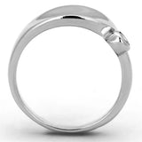Alamode Rhodium Brass Ring with AAA Grade CZ in Clear - Alamode - Flyclothing LLC