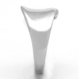 Alamode Rhodium Brass Ring with AAA Grade CZ in Clear - Alamode