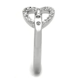 Alamode Rhodium Brass Ring with AAA Grade CZ in Clear - Alamode - Flyclothing LLC