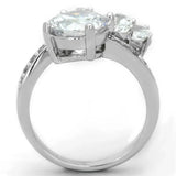 Alamode Rhodium Brass Ring with AAA Grade CZ in Clear - Alamode - Flyclothing LLC