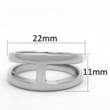 Alamode Rhodium Brass Ring with No Stone - Alamode