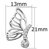 Alamode Rhodium Brass Earrings with AAA Grade CZ in Clear - Alamode - Flyclothing LLC