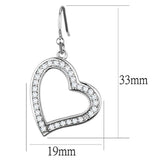 Alamode Rhodium Brass Earrings with AAA Grade CZ in Clear - Alamode - Flyclothing LLC