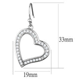 Alamode Rhodium Brass Earrings with AAA Grade CZ in Clear - Alamode