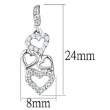 Alamode Rhodium Brass Earrings with AAA Grade CZ in Clear - Alamode - Flyclothing LLC
