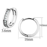 Alamode Rhodium Brass Earrings with AAA Grade CZ in Clear - Alamode - Flyclothing LLC