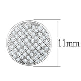 Alamode Rhodium Brass Earrings with AAA Grade CZ in Clear - Alamode - Flyclothing LLC