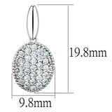 Alamode Rhodium Brass Earrings with AAA Grade CZ in Clear - Alamode - Flyclothing LLC