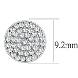 Alamode Rhodium Brass Earrings with AAA Grade CZ in Clear - Alamode - Flyclothing LLC