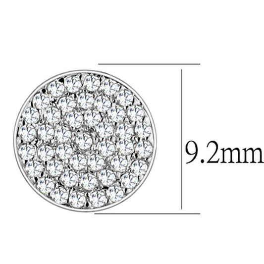 Alamode Rhodium Brass Earrings with AAA Grade CZ in Clear - Alamode - Flyclothing LLC