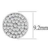 Alamode Rhodium Brass Earrings with AAA Grade CZ in Clear - Alamode