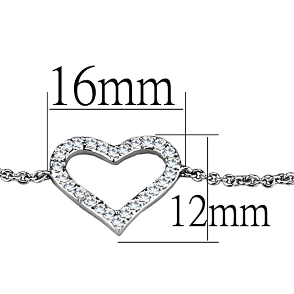 Alamode Rhodium Brass Bracelet with AAA Grade CZ in Clear - Alamode - Flyclothing LLC