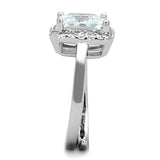 Alamode Rhodium Brass Ring with AAA Grade CZ in Clear - Alamode - Flyclothing LLC