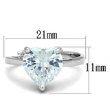 Alamode Rhodium Brass Ring with AAA Grade CZ in Clear - Alamode - Flyclothing LLC