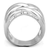 Alamode Rhodium Brass Ring with No Stone - Alamode - Flyclothing LLC
