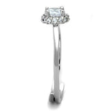 Alamode Rhodium Brass Ring with AAA Grade CZ in Clear - Alamode - Flyclothing LLC