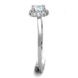 Alamode Rhodium Brass Ring with AAA Grade CZ in Clear - Alamode - Flyclothing LLC