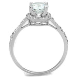 Alamode Rhodium Brass Ring with AAA Grade CZ in Clear - Alamode - Flyclothing LLC