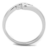 Alamode Rhodium Brass Ring with AAA Grade CZ in Clear - Alamode - Flyclothing LLC