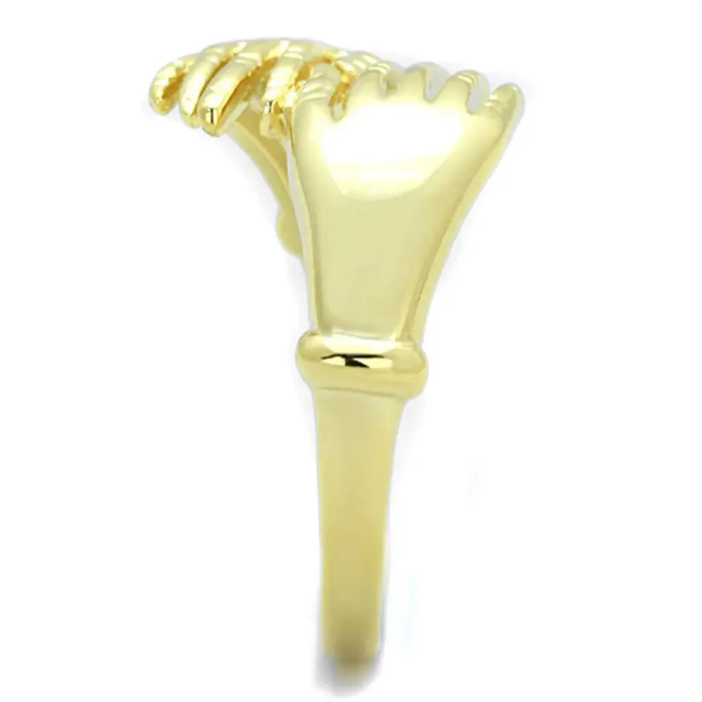 Alamode Gold Brass Ring with No Stone - Alamode - Flyclothing LLC