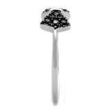 Alamode Rhodium + Ruthenium Brass Ring with AAA Grade CZ in Black Diamond - Alamode - Flyclothing LLC