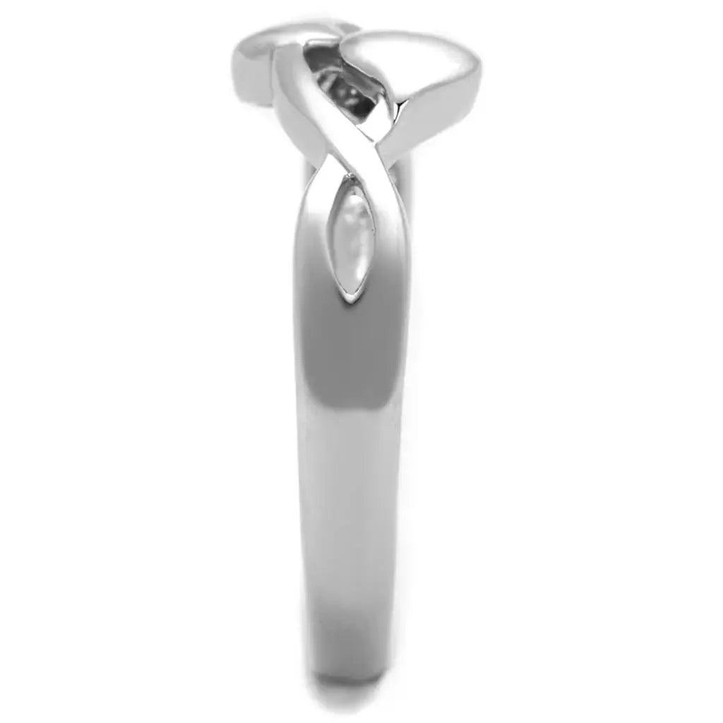 Alamode Rhodium Brass Ring with No Stone - Alamode - Flyclothing LLC