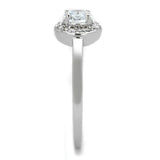 Alamode Rhodium Brass Ring with AAA Grade CZ in Clear - Alamode - Flyclothing LLC