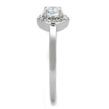 Alamode Rhodium Brass Ring with AAA Grade CZ in Clear - Alamode - Flyclothing LLC