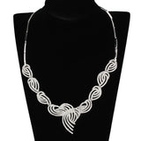 Alamode Rhodium Brass Jewelry Sets with AAA Grade CZ in Clear - Alamode - Flyclothing LLC