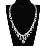 Alamode Rhodium Brass Jewelry Sets with AAA Grade CZ in Clear - Alamode - Flyclothing LLC