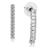 Alamode Rhodium Brass Jewelry Sets with AAA Grade CZ in Clear - Alamode - Flyclothing LLC