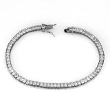 Alamode Rhodium Brass Jewelry Sets with AAA Grade CZ in Clear - Alamode - Flyclothing LLC
