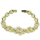 Alamode Gold Brass Jewelry Sets with AAA Grade CZ in Clear - Alamode