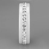 Alamode High polished (no plating) Stainless Steel Ring with Ceramic in White - Alamode - Flyclothing LLC