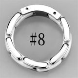 Alamode High polished (no plating) Stainless Steel Ring with Ceramic in White - Alamode - Flyclothing LLC