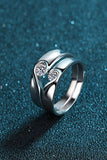 Moissanite Rhodium-Plated Ring - Trendsi - Flyclothing LLC