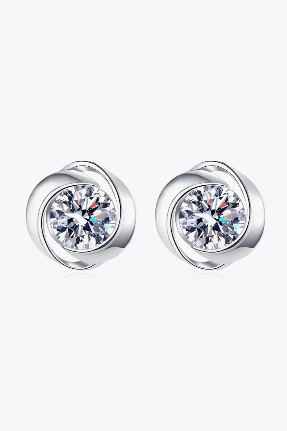 Feeling Fun Moissanite Stud Earrings - Trendsi - Flyclothing LLC