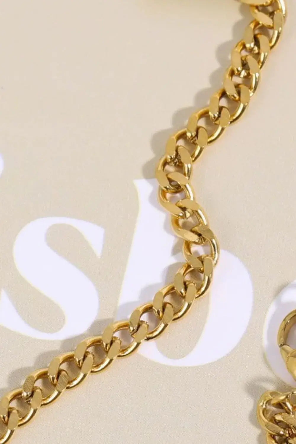 Inlaid Zircon Stainless Steel Necklace - Trendsi - Flyclothing LLC