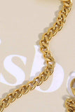 Inlaid Zircon Stainless Steel Necklace - Trendsi - Flyclothing LLC