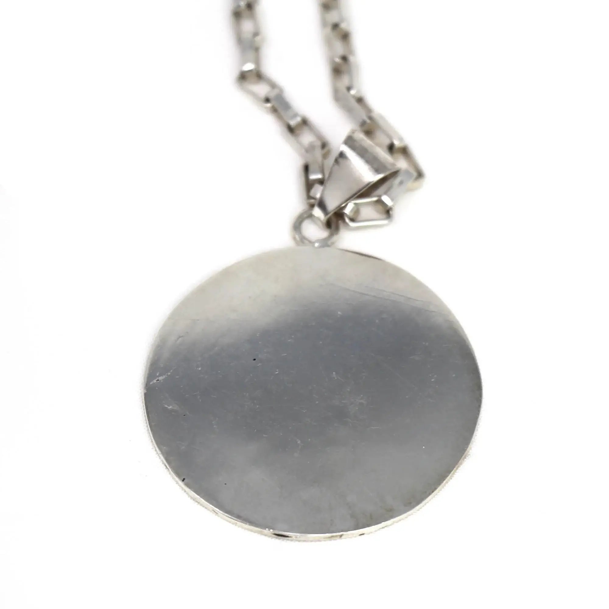 Alpaca Silver Aztec Face Pendant with Chain - Artisana - Flyclothing LLC